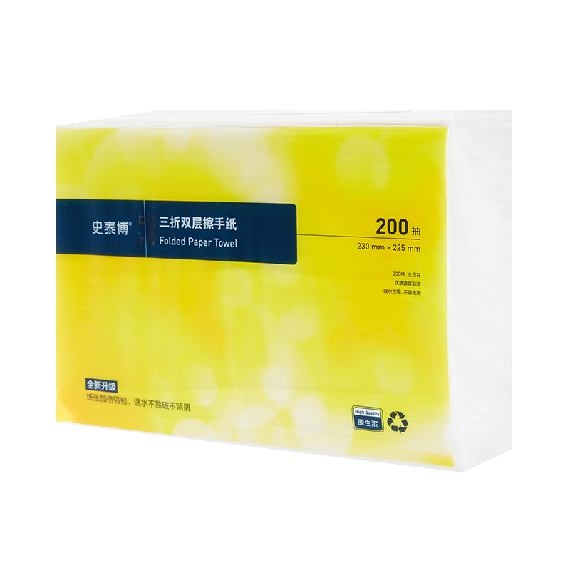 史泰博 三折双层 擦手纸 230*225MM 白色 20包/箱 (单位:箱)