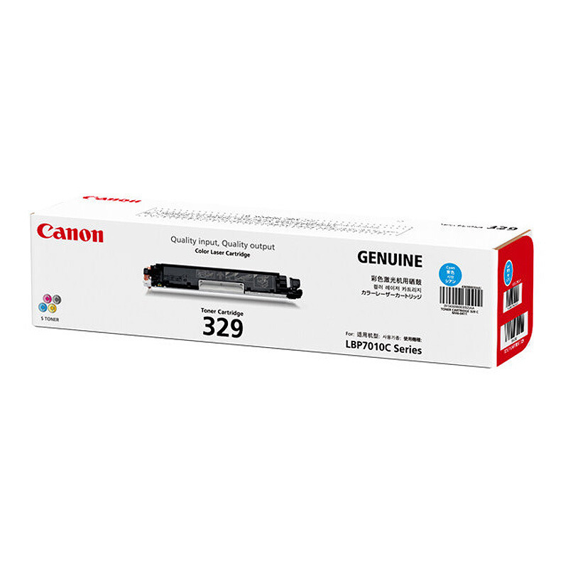 佳能 CRG 329 C 墨粉盒 1000页 青色 1支 （适用 LBP7010c/LBP7018c）按支销售