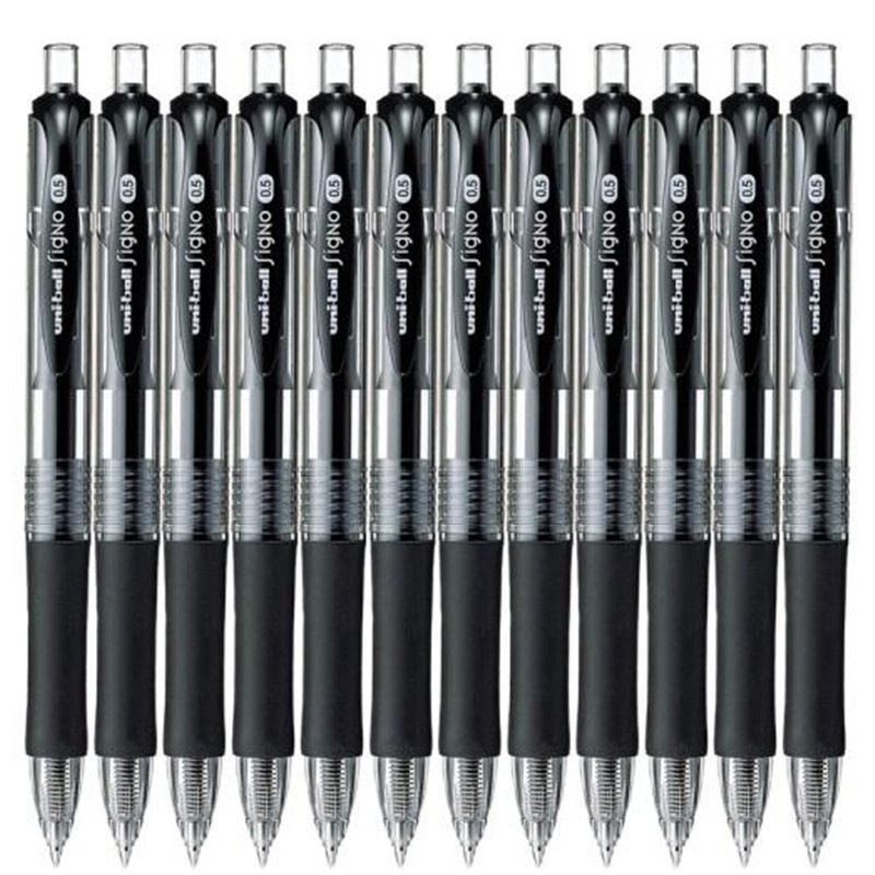 三菱 UMN-152 按压式中性笔 0.5mm 黑色 12支/盒 （笔芯UMR-85）按盒销售