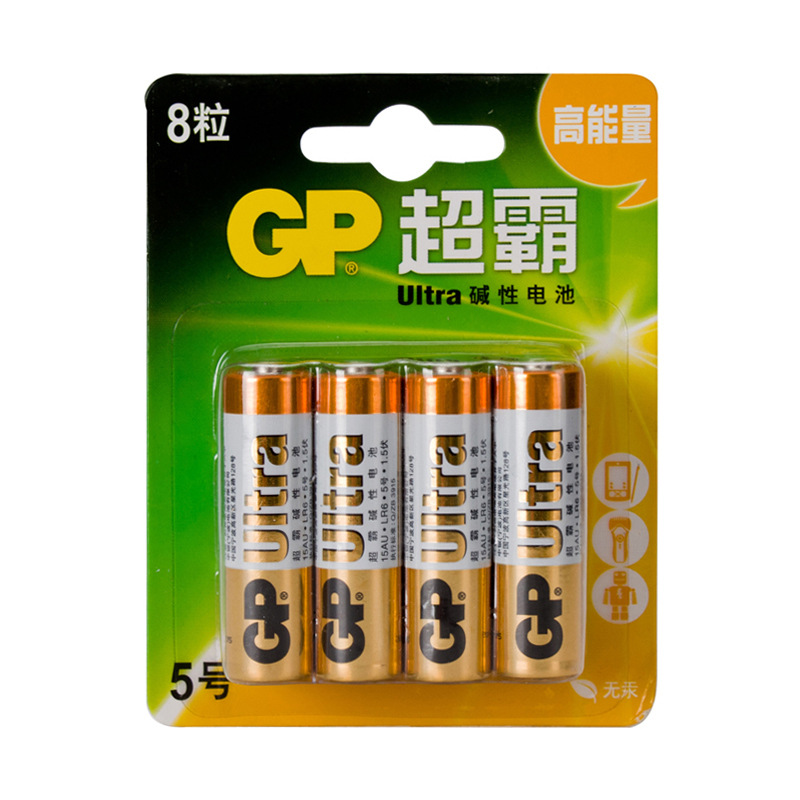 超霸 15AU-2IL8 碱性电池 5号 8节卡装  5号 8节卡装按（卡）销售