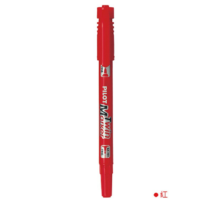 百乐 SCA-TM-R 油性双头记号笔 线幅1.0mm/2.0mm 红色 12支/盒按支销售