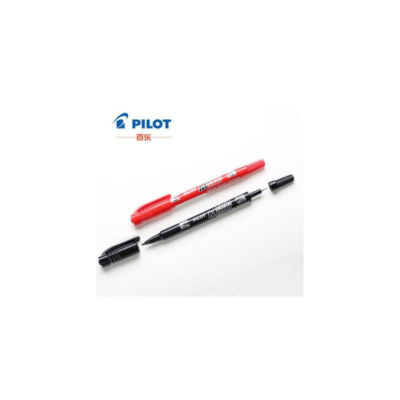 百乐 SCA-TM-R 油性双头记号笔 线幅1.0mm/2.0mm 红色 12支/盒按支销售