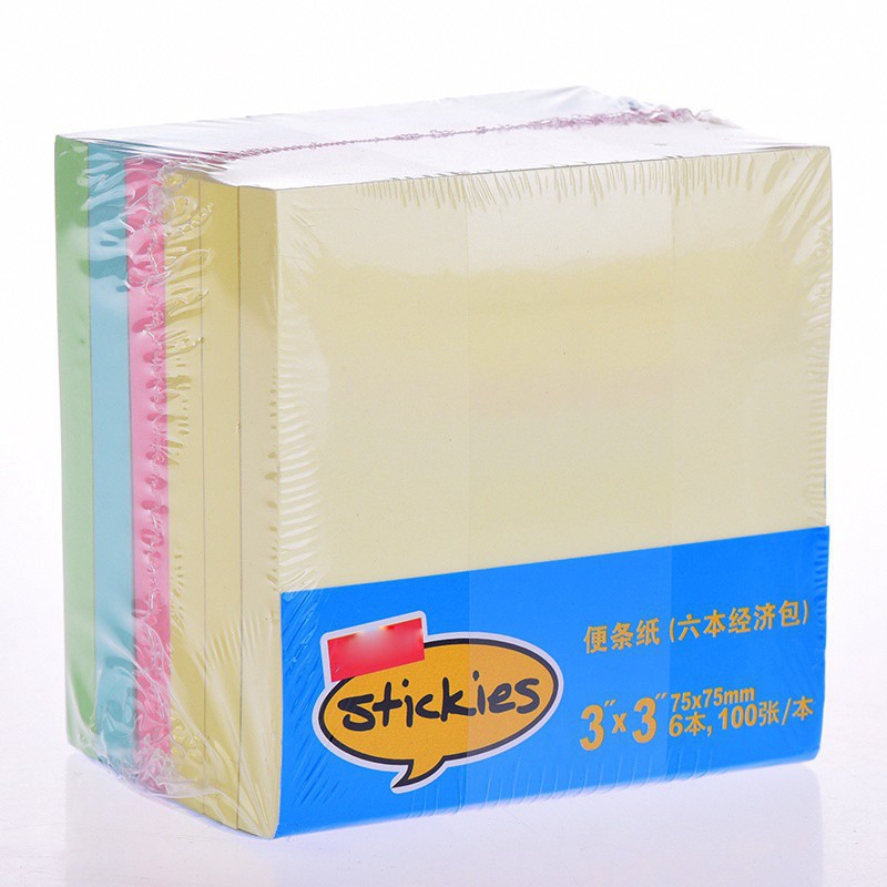 史泰博 1547 多彩便条纸经济包 75*50mm 100张/本 6本/包按（包）销售