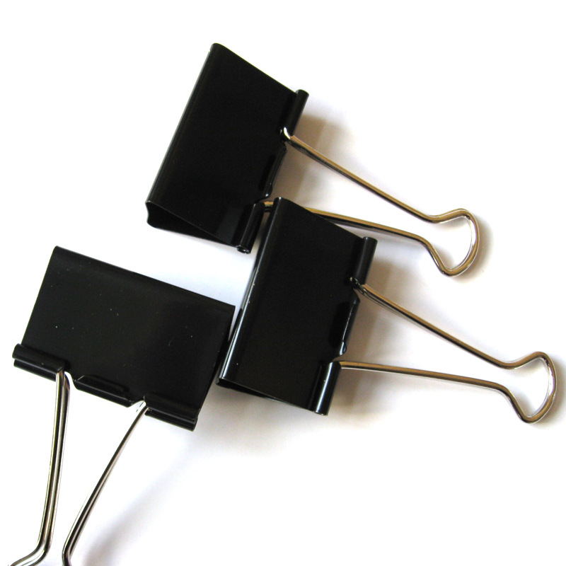 齐心 B3627 强力长尾票夹 3#32mm 黑色 24只/筒按（筒）销售