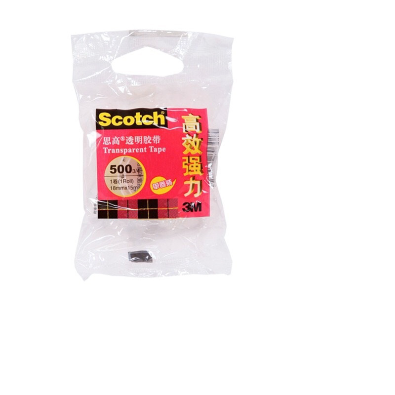 3M 500 思高透明胶带 18MM*15M 8卷/筒按筒销售