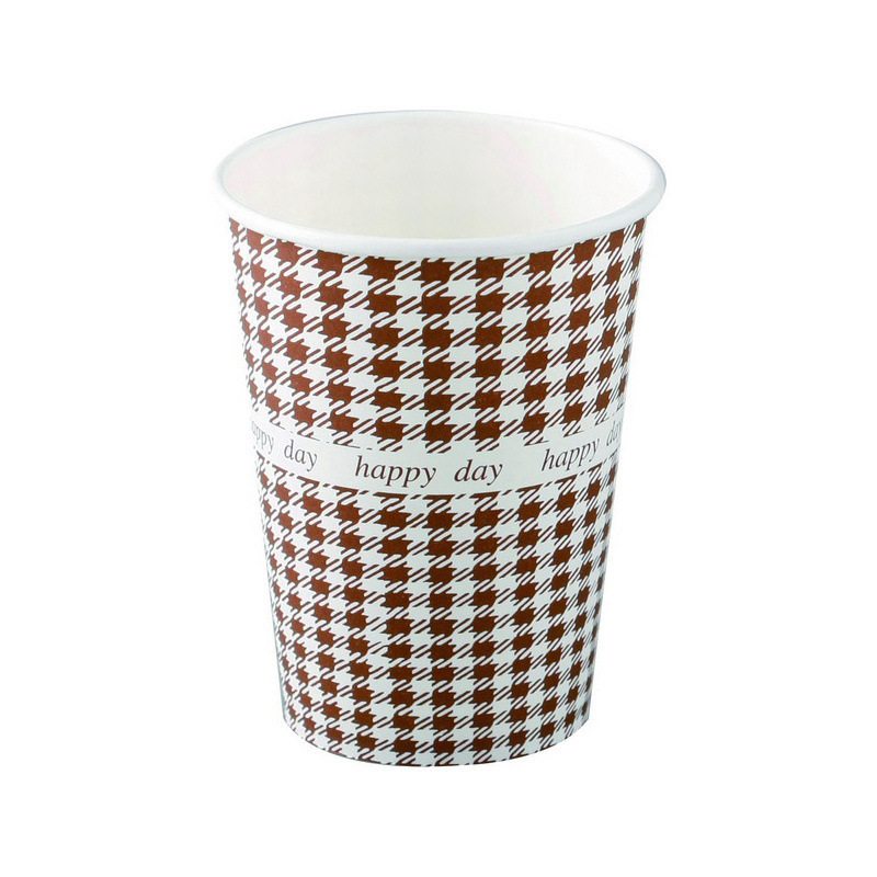 史泰博 CUP1000 冷热两用一次性纸杯 270ml /9盎司/50只/包/30包/箱 格子图案 30包/箱按（包）销售