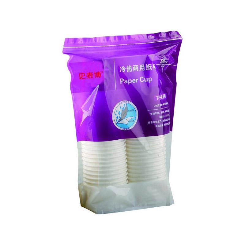 史泰博 CUP1000 冷热两用一次性纸杯 270ml /9盎司/50只/包/30包/箱 格子图案 30包/箱按（包）销售