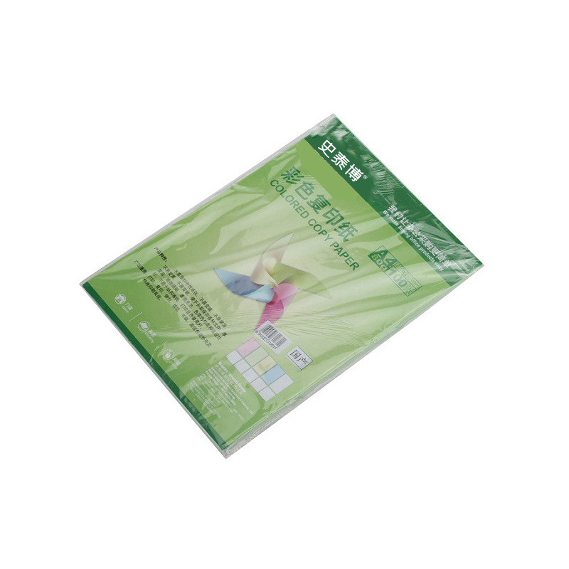 史泰博 80G彩色复印纸 A4 100张/包 绿色按（包）销售