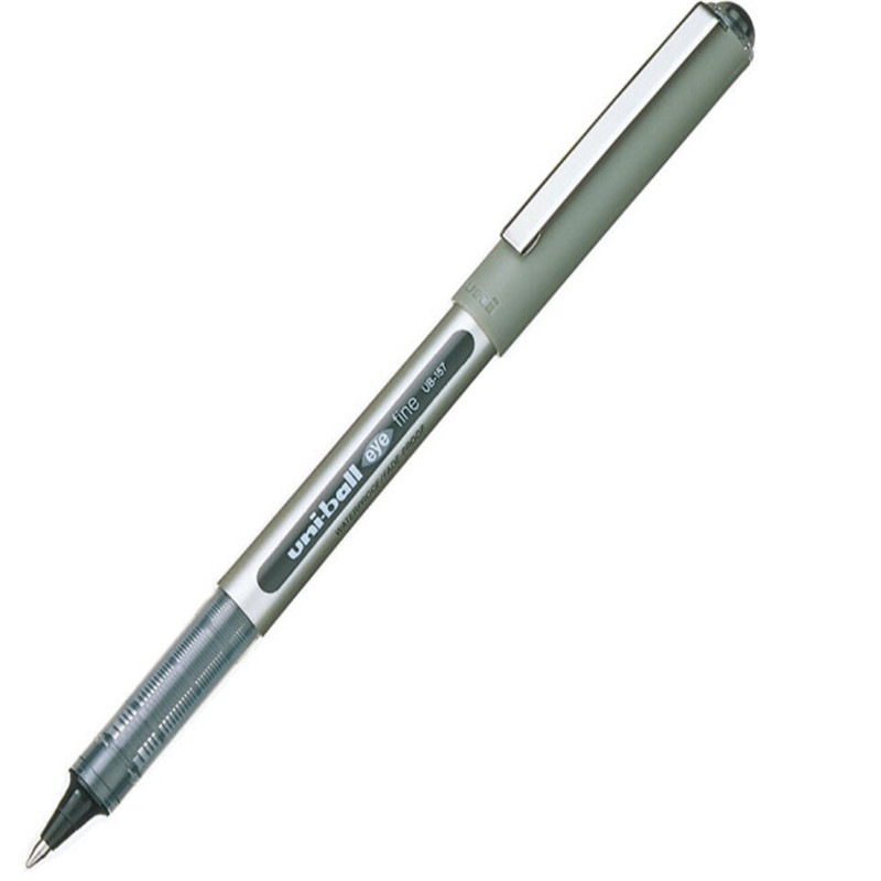 三菱 UB-157 中性笔 0.7mm 直液式 黑色 12支/盒 耐水性透视走珠笔按支销售
