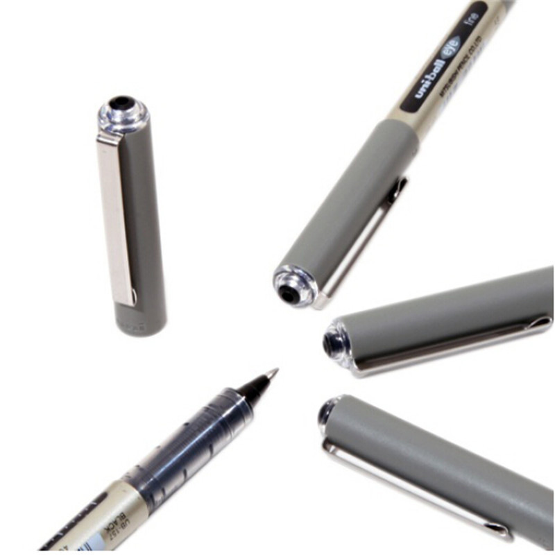三菱 UB-157 中性笔 0.7mm 直液式 黑色 12支/盒 耐水性透视走珠笔按支销售
