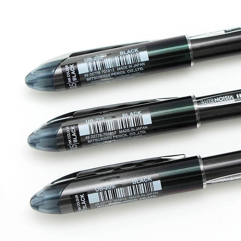 三菱 UB-205 航空水笔/走珠笔 0.5mm 黑色 12支/盒按支销售