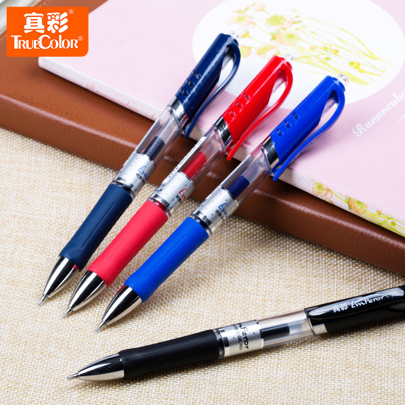 真彩 A47 按动中性笔 0.5MM 黑色 12支/盒 （适用1588笔芯）按盒销售