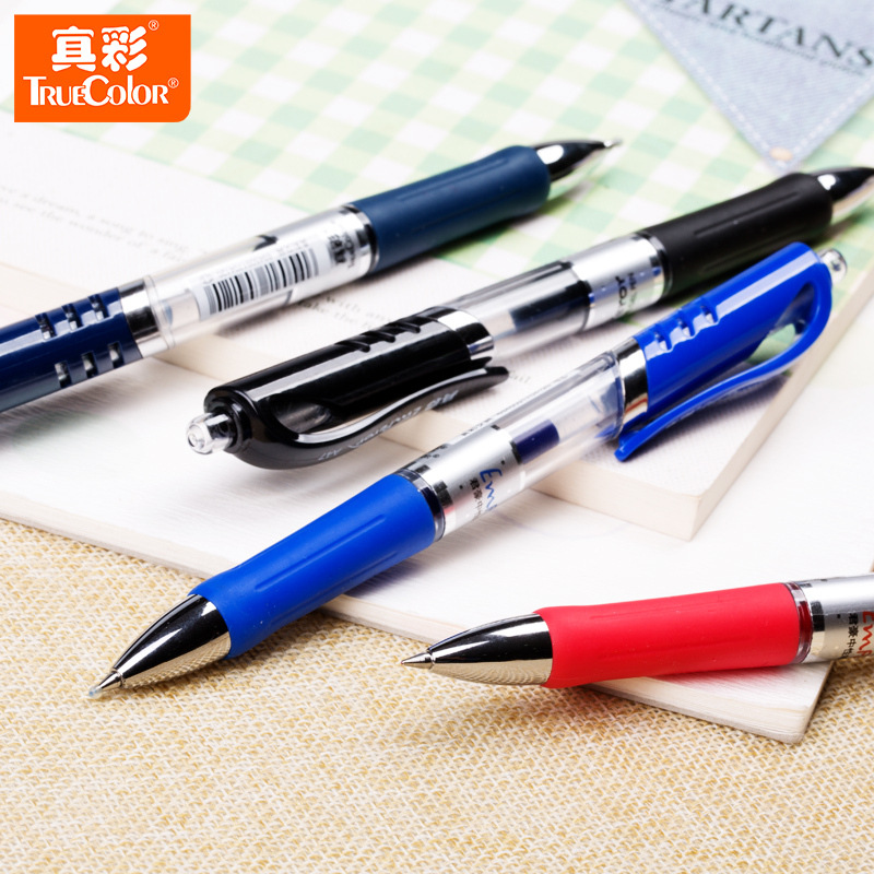 真彩 A47 按动中性笔 0.5MM 黑色 12支/盒 （适用1588笔芯）按盒销售