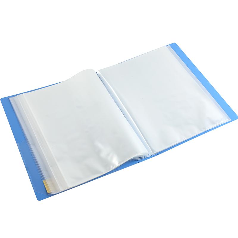 齐心 NF60AK 资料册 A4 60页 蓝色 6只/盒，6盒/箱按（个）销售