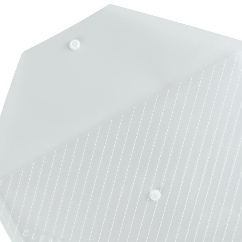 齐心 C330 透明条纹按扣袋 A4 白色按包销售