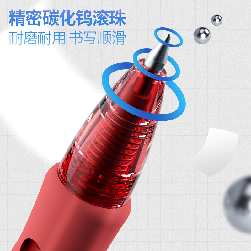 晨光 GP1008 按动式中性笔 0.5mm 红色 12支/盒 替换芯G-5按盒销售