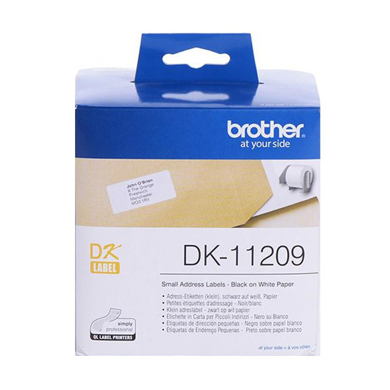 兄弟 DK-11209 热敏定长小地址标签（纸质） 29mm*62mm 白底黑字 （纸质800张，适用 QL系列标签打印机）按（盒）销售