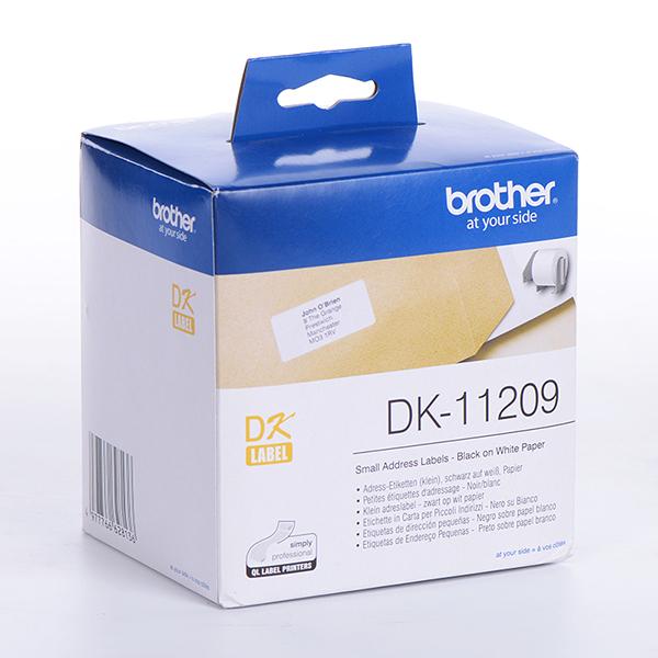 兄弟 DK-11209 热敏定长小地址标签(纸质) 29mm*62mm 白底黑字 (纸质800张,适用 QL系列标签打印机)按(盒)销售 兄弟 DK-11209 热敏定长小地址标签(纸质) 29mm*62mm 白底黑字 (纸质800张,适用 QL系列标签打印机)按(盒)销售