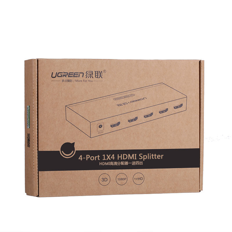 绿联 40202 HDMI分配器 1进4出 带DC5V1A规格的电源安装快捷，操作简单按（个）销售