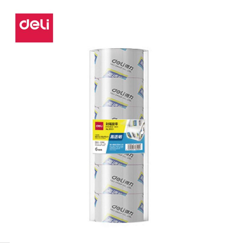 得力 30320 封箱胶带 60mm*30y*50um 透明色 6卷/筒按（筒）销售