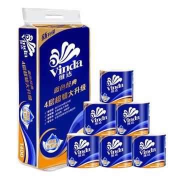 维达 V4069 140G 三层卷筒卫生纸  10卷/提  6提/箱 （新包装四层，新老包装随机发货）按（提）销售