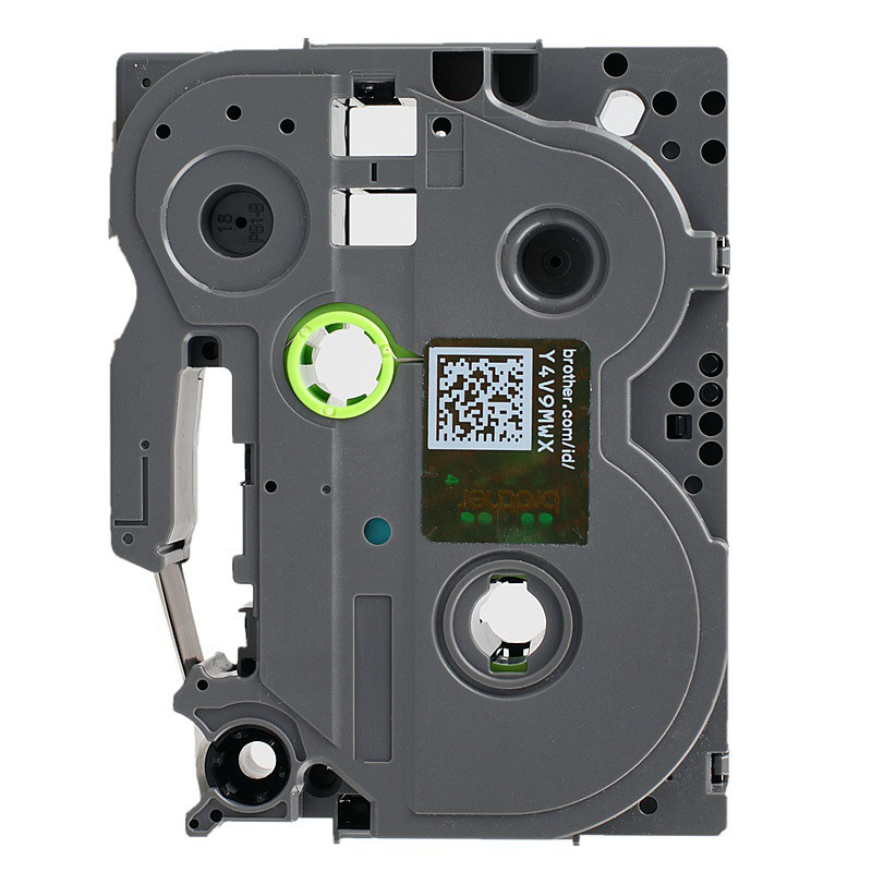 兄弟 TZE-FX641 标签打印色带 8m*18mm 黄底黑字 （适用PT系列标签打印机）按盒销售