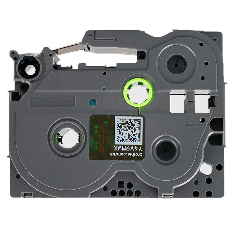 兄弟 TZE-FX641 标签打印色带 8m*18mm 黄底黑字 （适用PT系列标签打印机）按盒销售