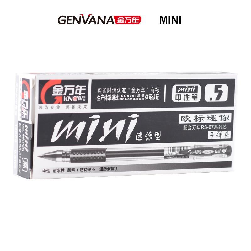 金万年 MINI-D-001 欧标中性笔 0.5mm 黑 （12支/盒）按盒销售