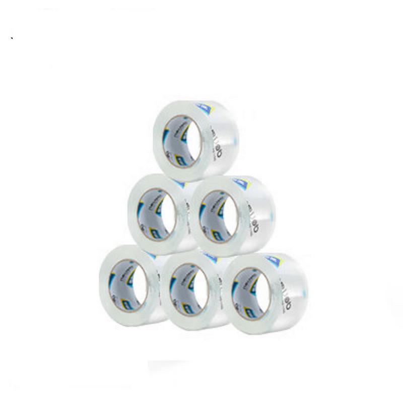 得力 30325 封箱胶带 60mm*100y*50um 透明色 6卷/筒按（筒）销售