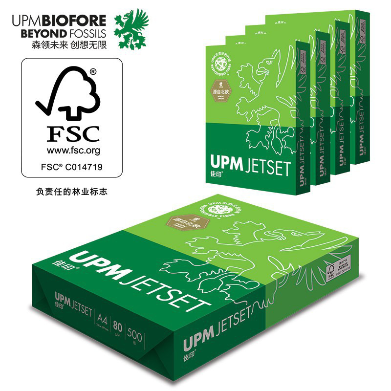 佳印 A4 80g 复印纸 500张/包 5包/箱 白色 5包/箱按包销售