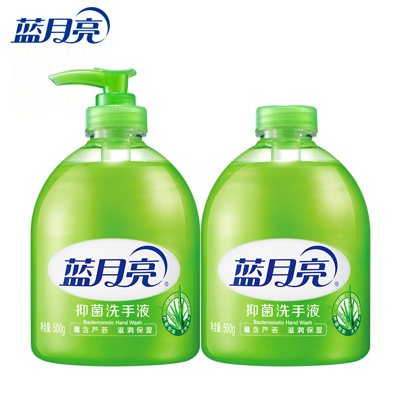 蓝月亮 芦荟抑菌 洗手液组合装 500g+500g按（组）销售