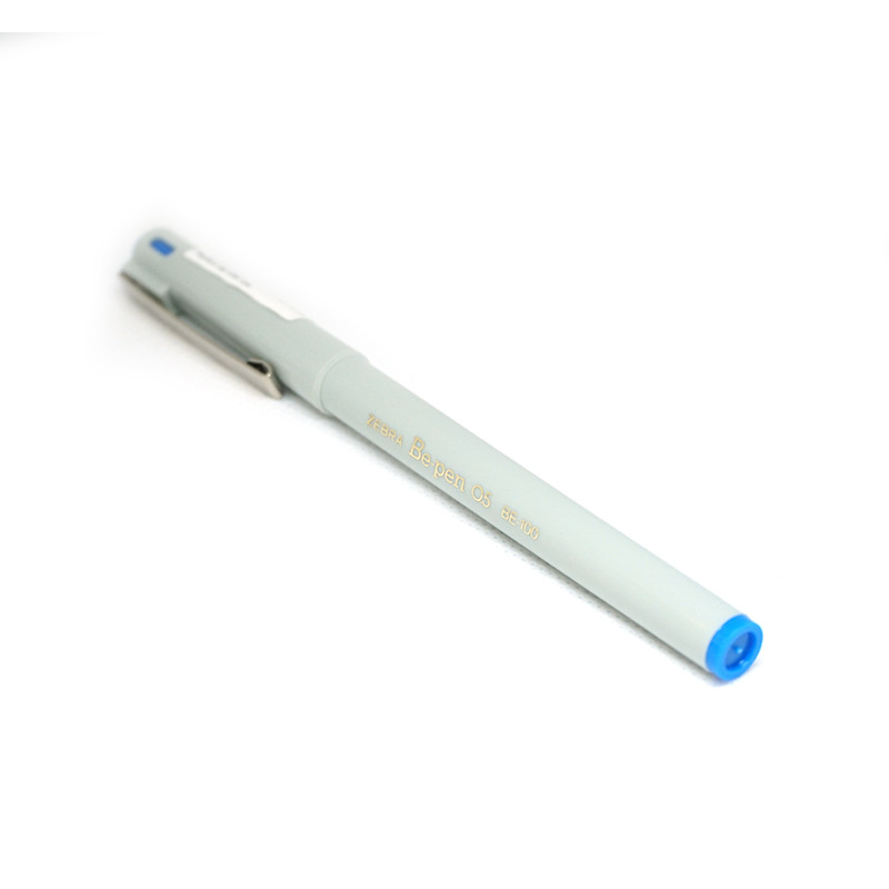 斑马 BE-100-BL 中性笔 0.5mm 针管笔尖 蓝色 10支/盒按支销售