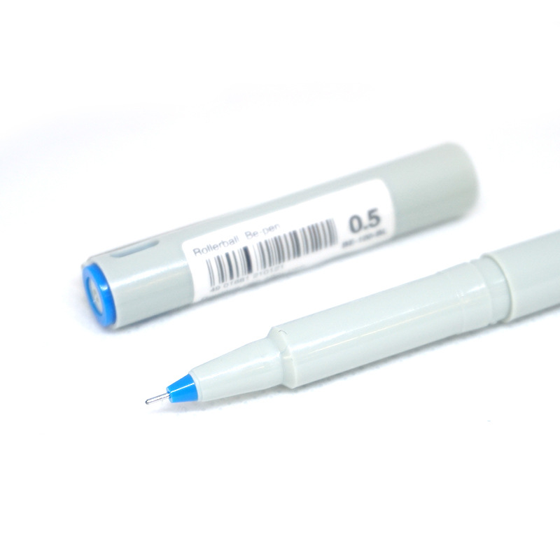 斑马 BE-100-BL 中性笔 0.5mm 针管笔尖 蓝色 10支/盒按支销售