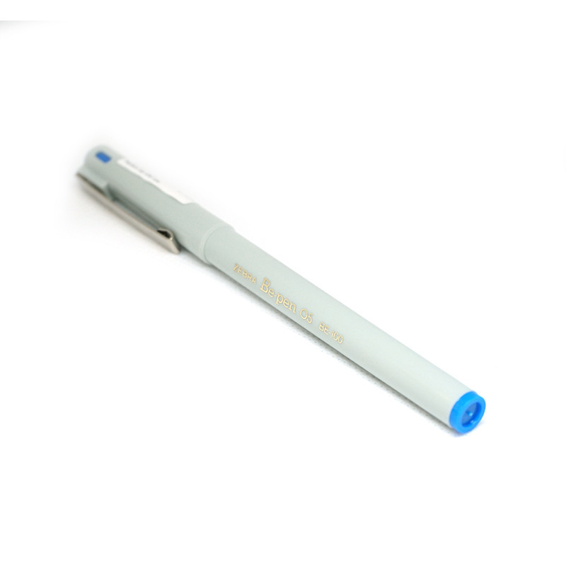 斑马 BE-100-BL 中性笔 0.5mm 针管笔尖 蓝色 10支/盒按盒销售