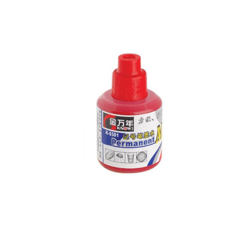 金万年 K-0301-003 记号笔墨水 20ml 红色 24瓶/盒按盒销售