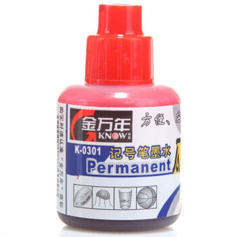 金万年 K-0301-003 记号笔墨水 20ml 红色 24瓶/盒按盒销售