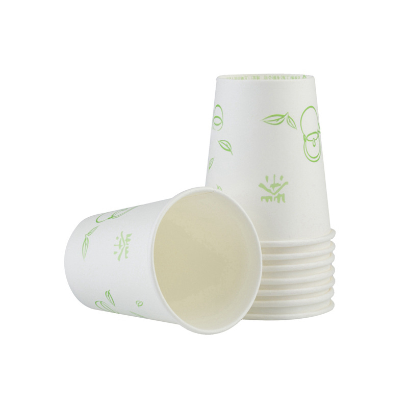 史泰博 CUP1002 茶香图案冷热两用一次性纸杯 250ml/9盎司/100只/包/10包/箱  10包/箱按（包）销售