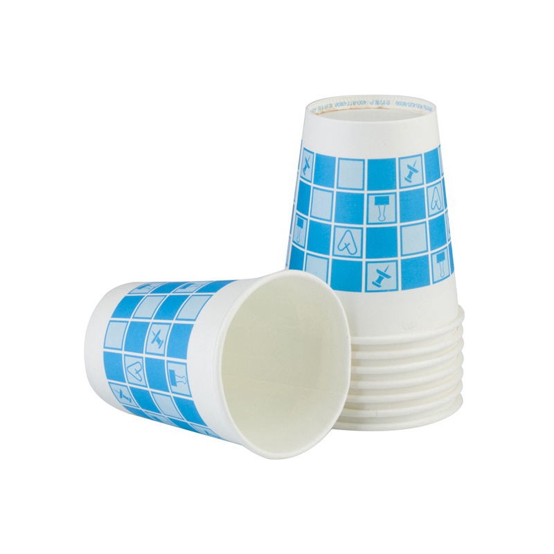 史泰博 CUP1003 几何图案冷热两用一次性纸杯 250ml/9盎司/100只/包/10包/箱按（包）销售