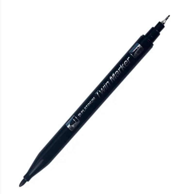 白金 CPM-29 小双头记号笔 极细0.7mm 细1.0mm 黑色 10支/盒按盒销售