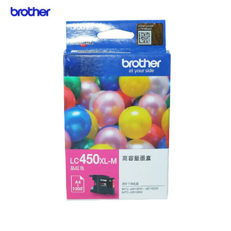 兄弟 LC-450XLM 墨盒 1200页 红色 1盒 适用J6710DW/J6910DW按（支）销售