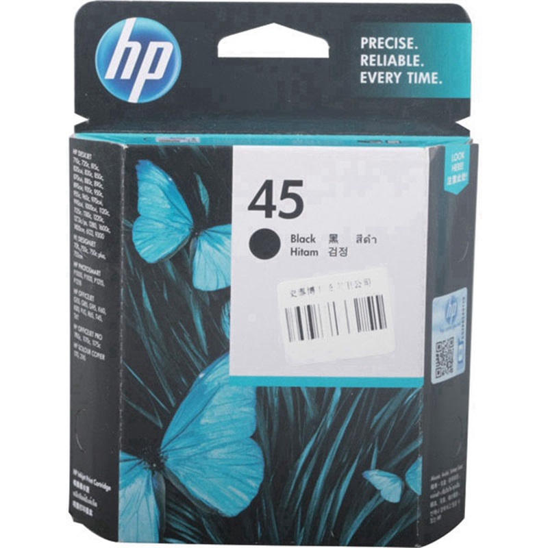 惠普 51645AA 墨盒 45号 黑色 1盒 930页 适用Deskjet710c/830c/850c/870cxi按盒销售