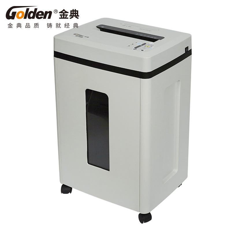 金典 GD-9303 碎纸机 德标4级 白色 1台 碎纸效果：2*10MM，碎纸能力：1-6 张，纸箱桶容量：22L，双入口按（台）销售