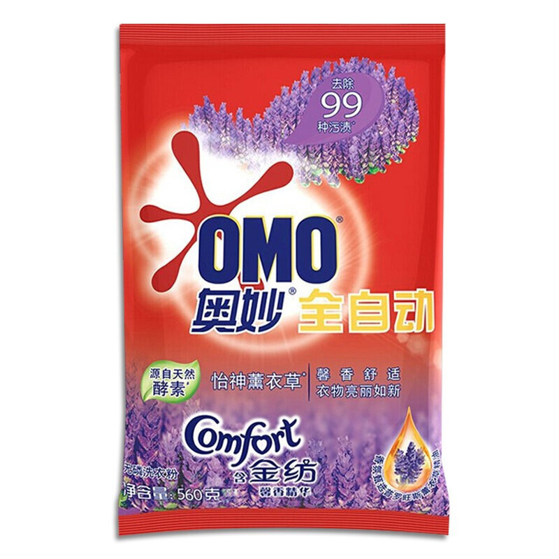 奥妙  全自动 含金纺馨香精华无磷洗衣粉 560g 薰衣草香按（袋）销售
