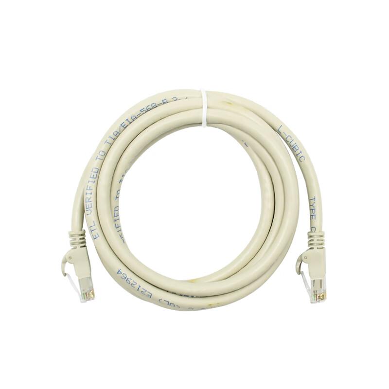 酷比客 LCLN6ARRBE-3M 超六类网线 纯铜千兆 非屏蔽八芯双绞线 3米 灰色 袋装 用于网络通信系统，如路由器 交换机 电脑等设备之间的网络连接按（条）销售