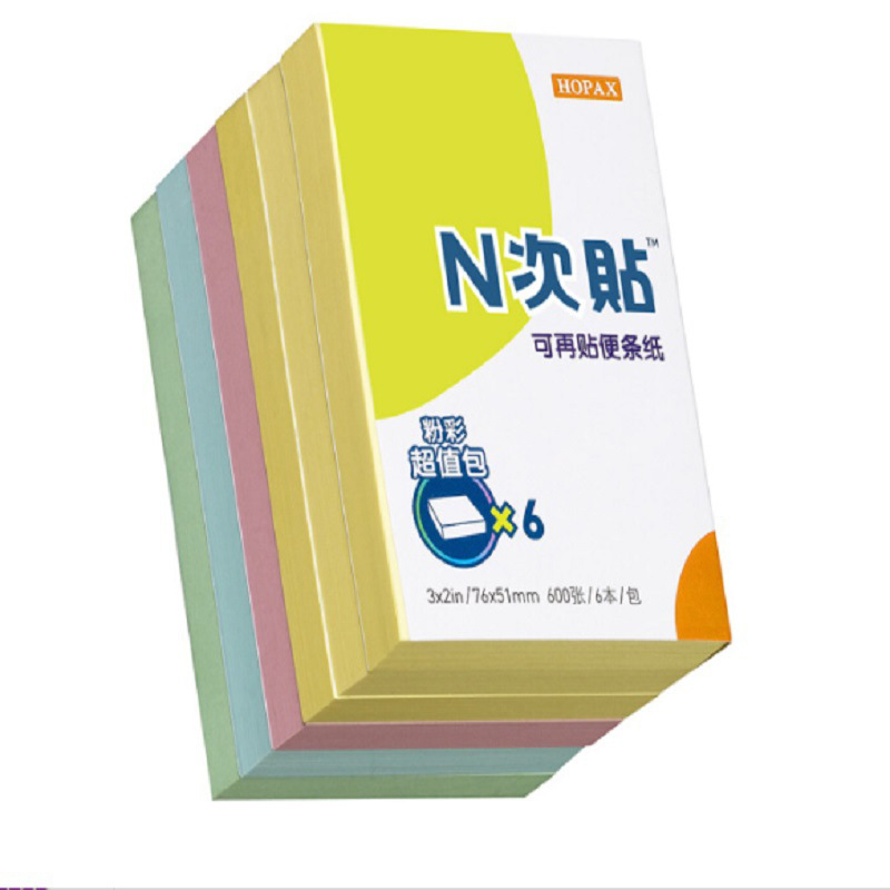 N次贴 32025 便条纸 3＂×2＂ 四色 6本/包 多本组合，更经济更超值按包销售
