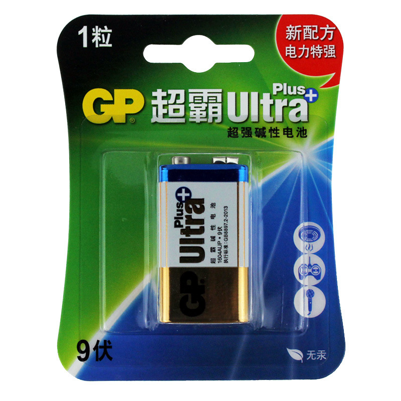 超霸 1604A-L1 碱性电池 9V 1节卡装按(粒)销售