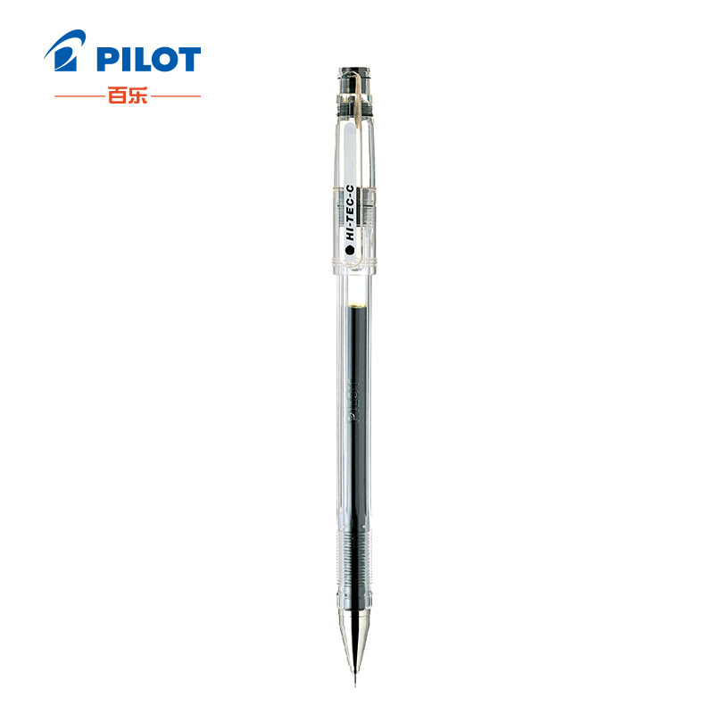 百乐 BLLH-20C4-B 插盖式中性笔 0.4mm 针管头 黑色 12支/盒按支销售