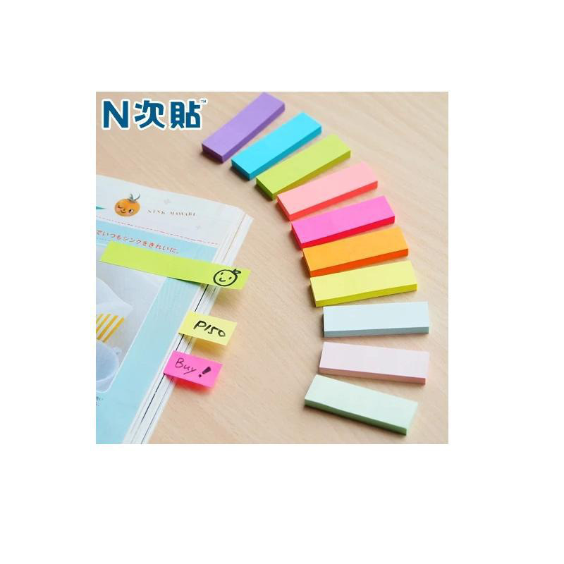 N次贴 32020 组合型便条 3＂×1＂ 混色 100张/条 3本 荧光按包销售