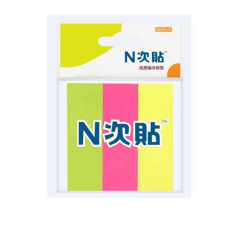 N次贴 32020 组合型便条 3＂×1＂ 混色 100张/条 3本 荧光按包销售
