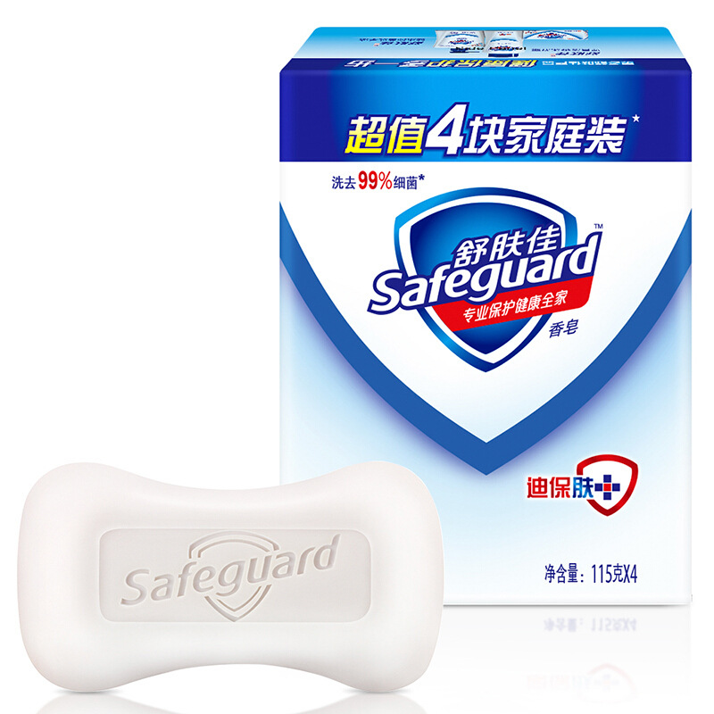 舒肤佳 纯白清香型 香皂四块装 115g*4/100g*4  随机发货按（组）销售